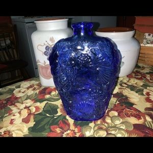 Vintage CANADA blue glassware w/lots of patina. 8.